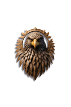 Altın Detaylı Kartal Metal Tablo