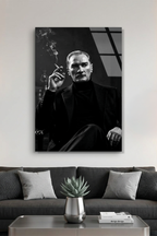 Atatürk Karizması Cam Tablo | Vitraum