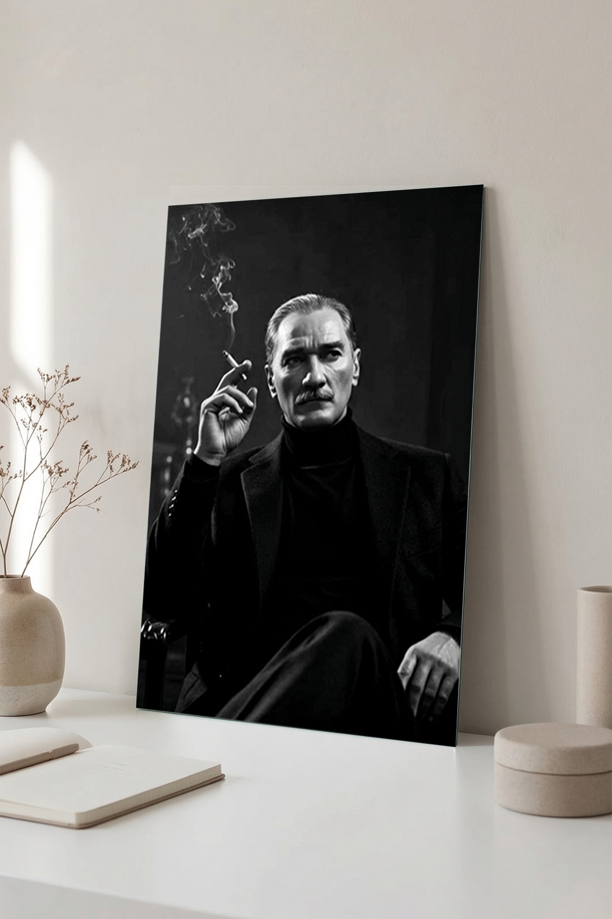 Atatürk Karizması Cam Tablo | Vitraum