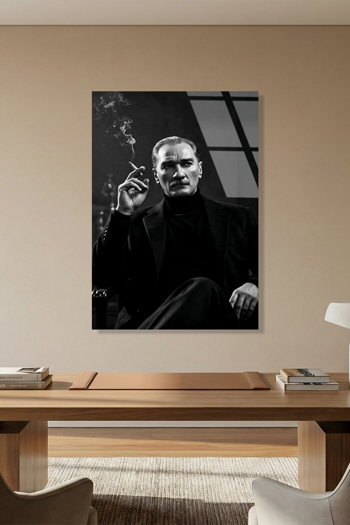 Atatürk Karizması Cam Tablo | Vitraum
