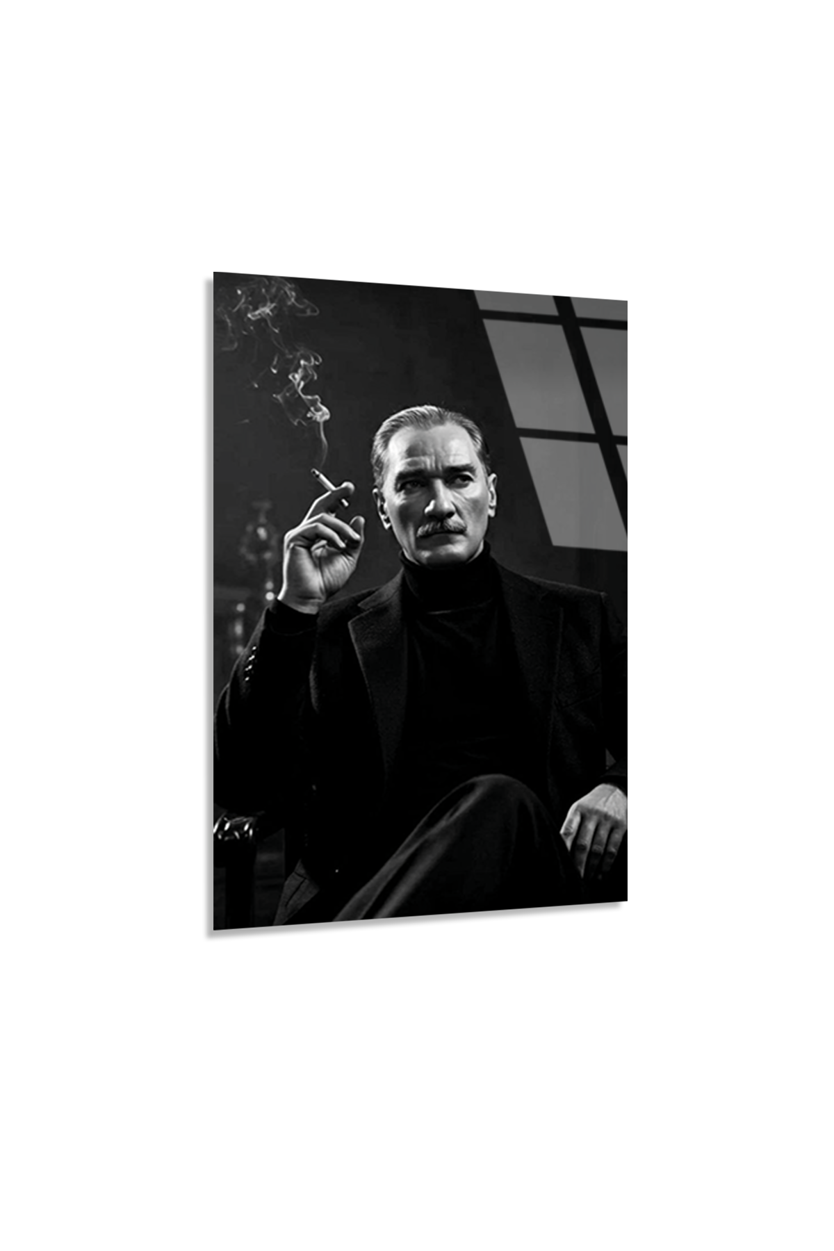 Atatürk Karizması Cam Tablo | Vitraum