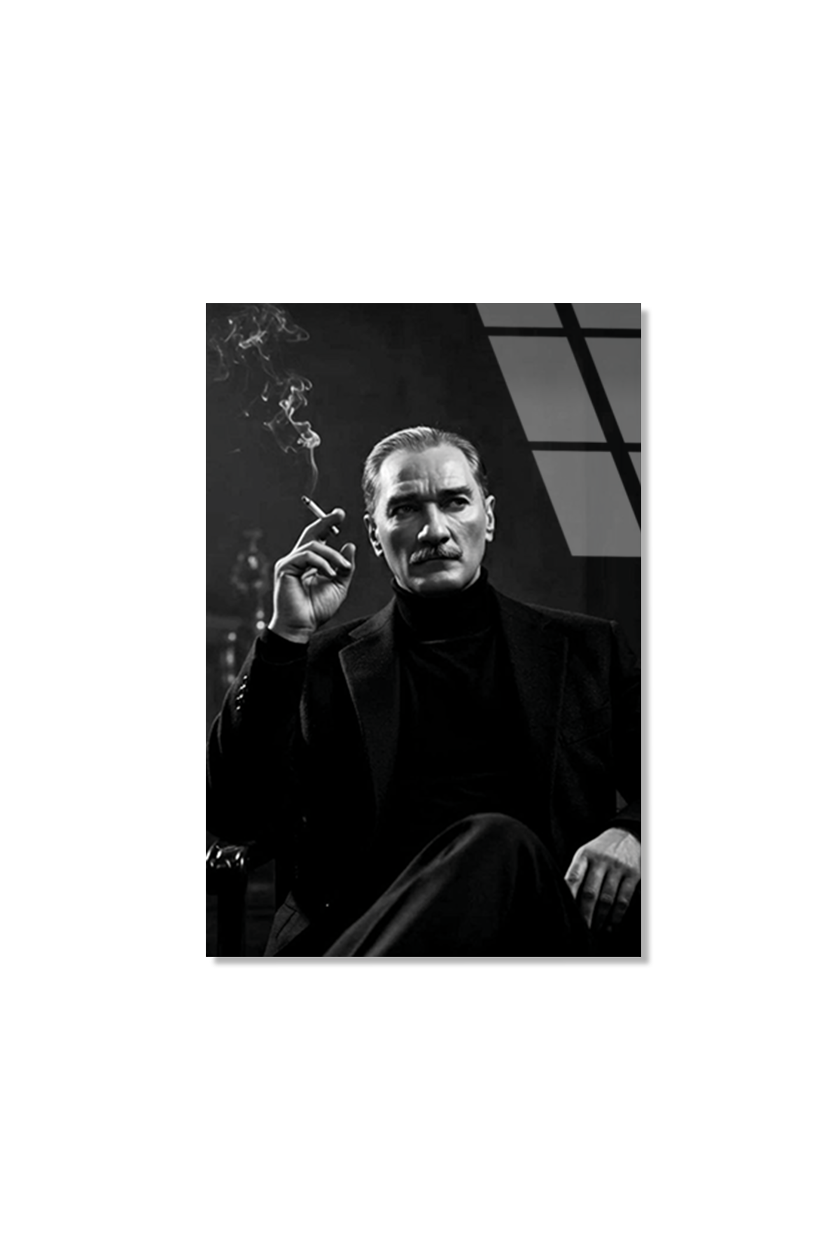 Atatürk Karizması Cam Tablo | Vitraum