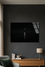 Ay ve Durgun Deniz Cam Tablo | Vitraum