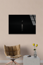 Ay ve Durgun Deniz Cam Tablo | Vitraum