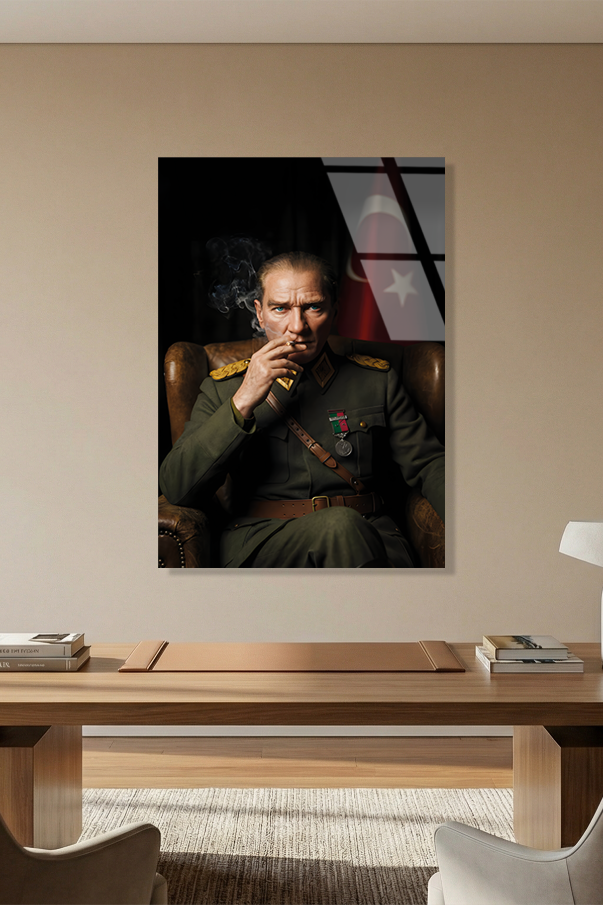 Başkomutan Atatürk Cam Tablo | Vitraum