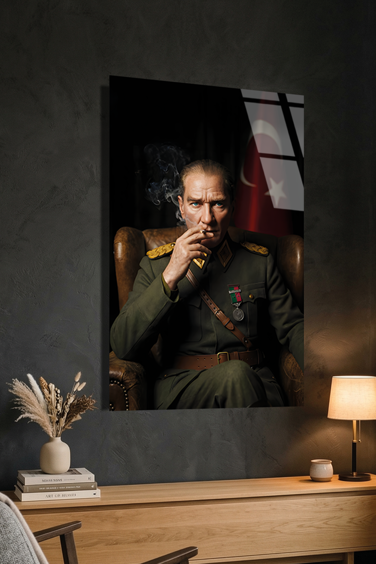Başkomutan Atatürk Cam Tablo | Vitraum