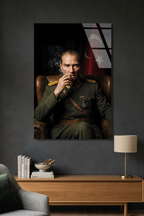 Başkomutan Atatürk Cam Tablo | Vitraum