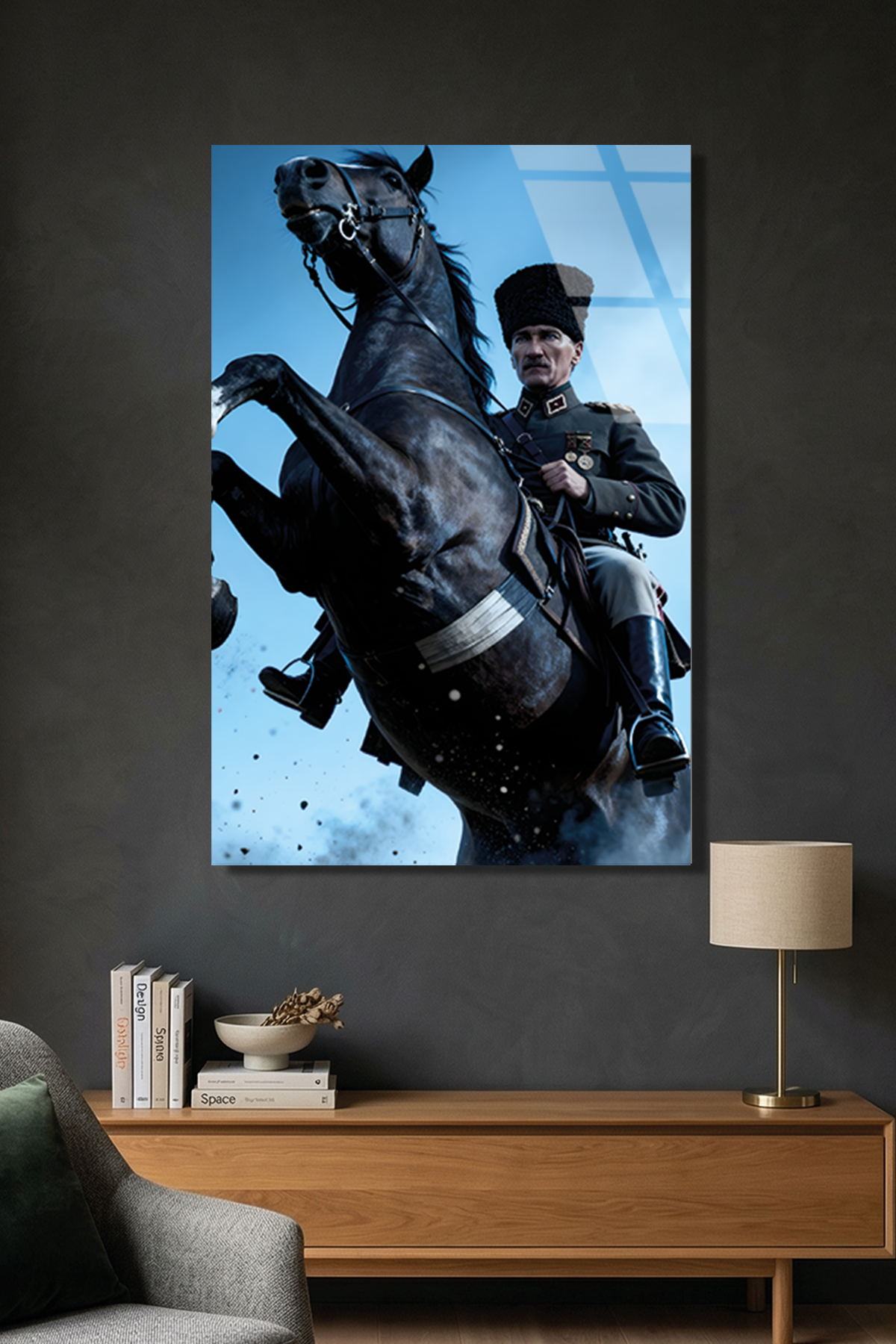 Başkomutan Mustafa Kemal Atatürk Cam Tablo | Vitraum