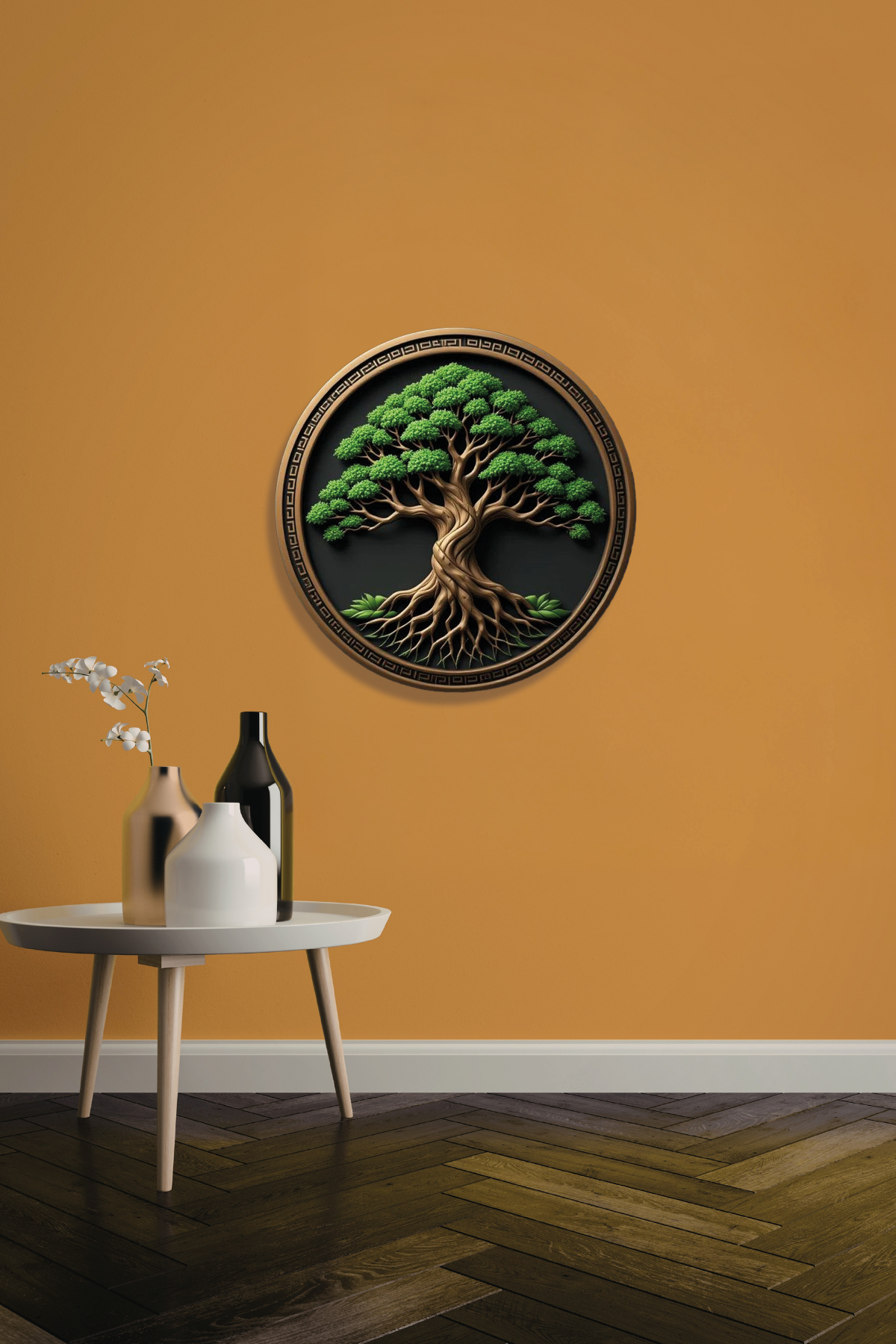 Bonsai Ağacı Modern Metal Tablo