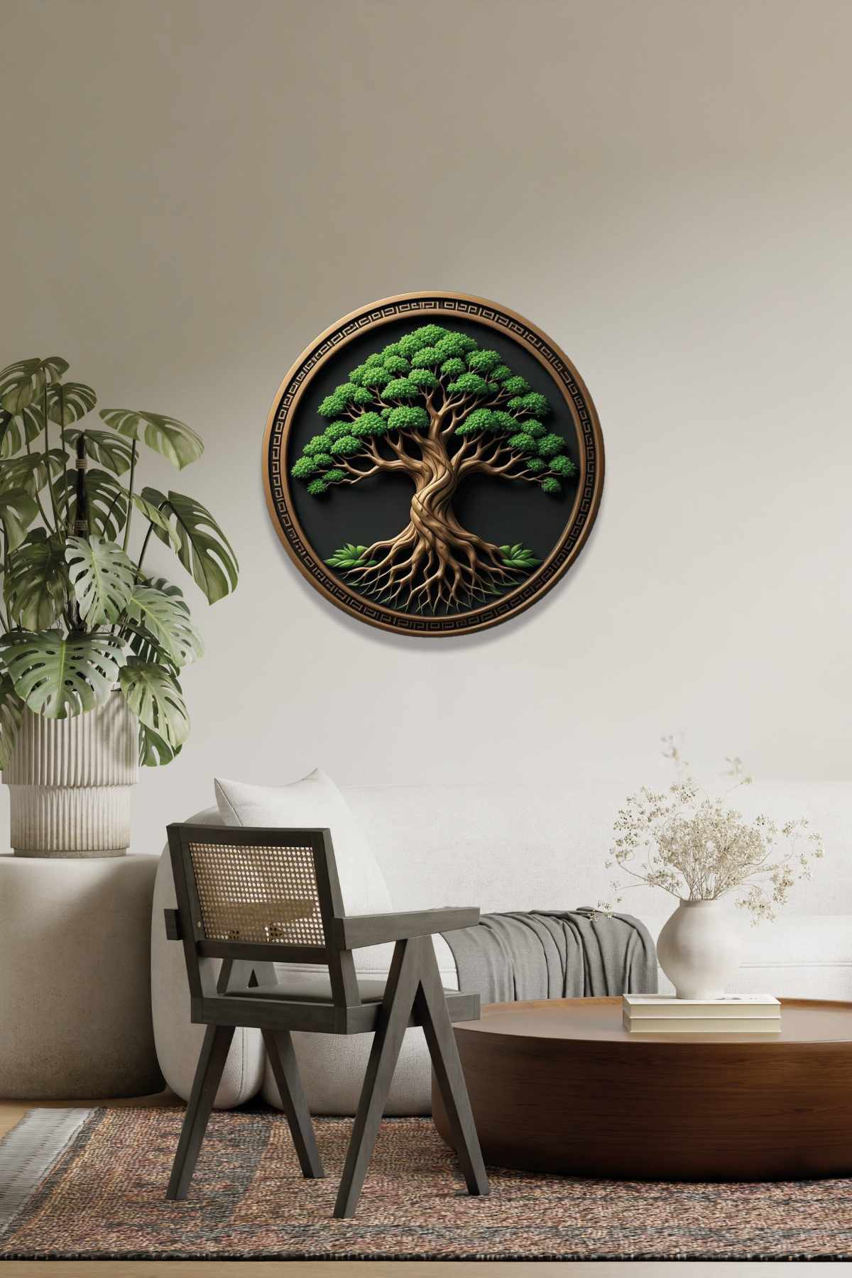 Bonsai Ağacı Modern Metal Tablo