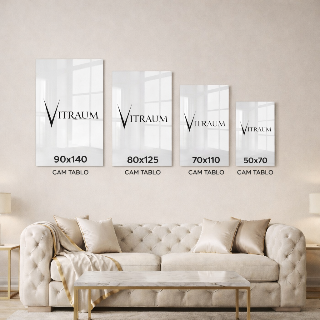 Renklerin Sığınağı Cam Tablo