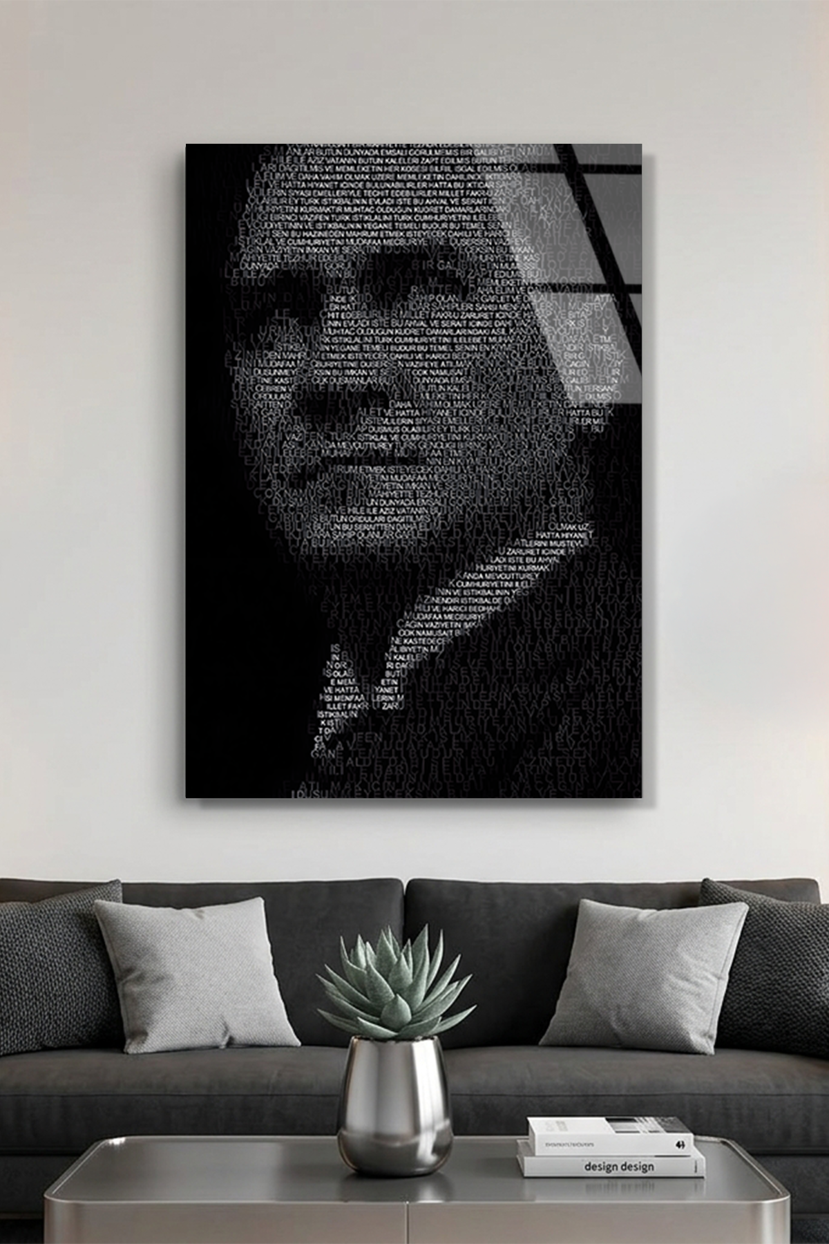 Gençliğe Hitabe Atatürk Portresi Cam Tablo | Vitraum