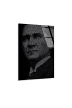 Gençliğe Hitabe Atatürk Portresi Cam Tablo | Vitraum
