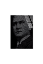 Gençliğe Hitabe Atatürk Portresi Cam Tablo | Vitraum