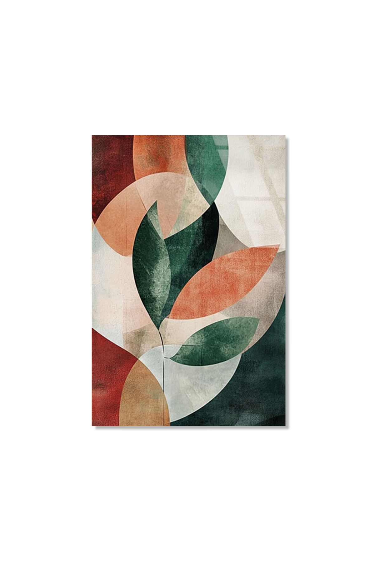 Geometrik Soyut Duvar Sanatı Pastel Renkler Cam Tablo