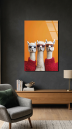 Havalı Alpaka Uçlusu Modern Cam Tablo | Vitraum