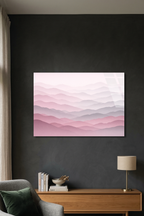 Katmanlı Pastel Tepeler Cam Tablo | Vitraum