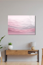 Katmanlı Pastel Tepeler Cam Tablo | Vitraum