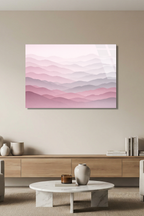 Katmanlı Pastel Tepeler Cam Tablo | Vitraum