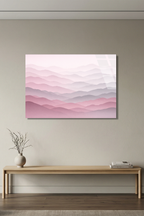 Katmanlı Pastel Tepeler Cam Tablo | Vitraum