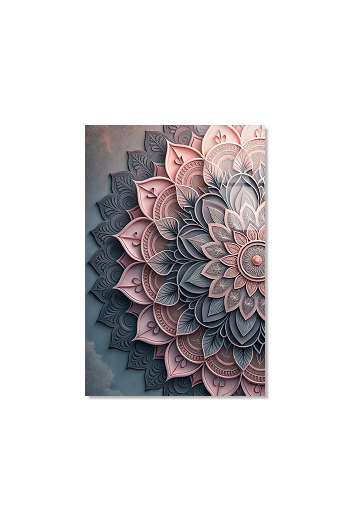 Mandala Desenli Mistik Duvar Dekoru Cam Tablo | Vitraum