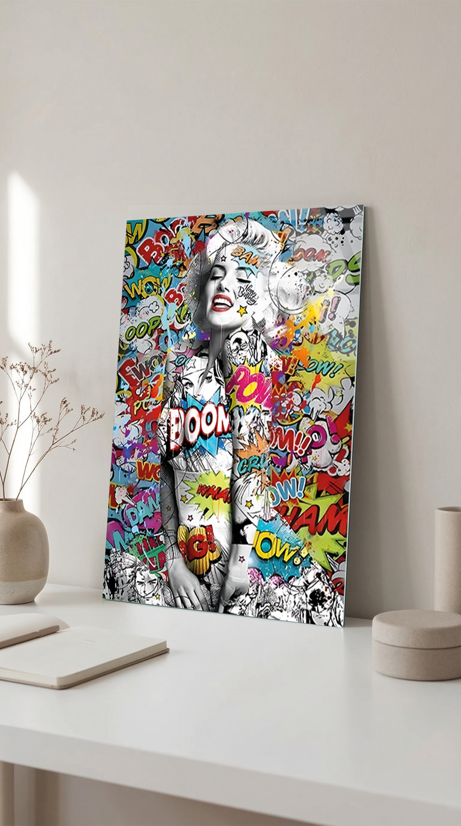 Marilyn Monroe Pop Art Comics Style Cam Tablo | Vitraum