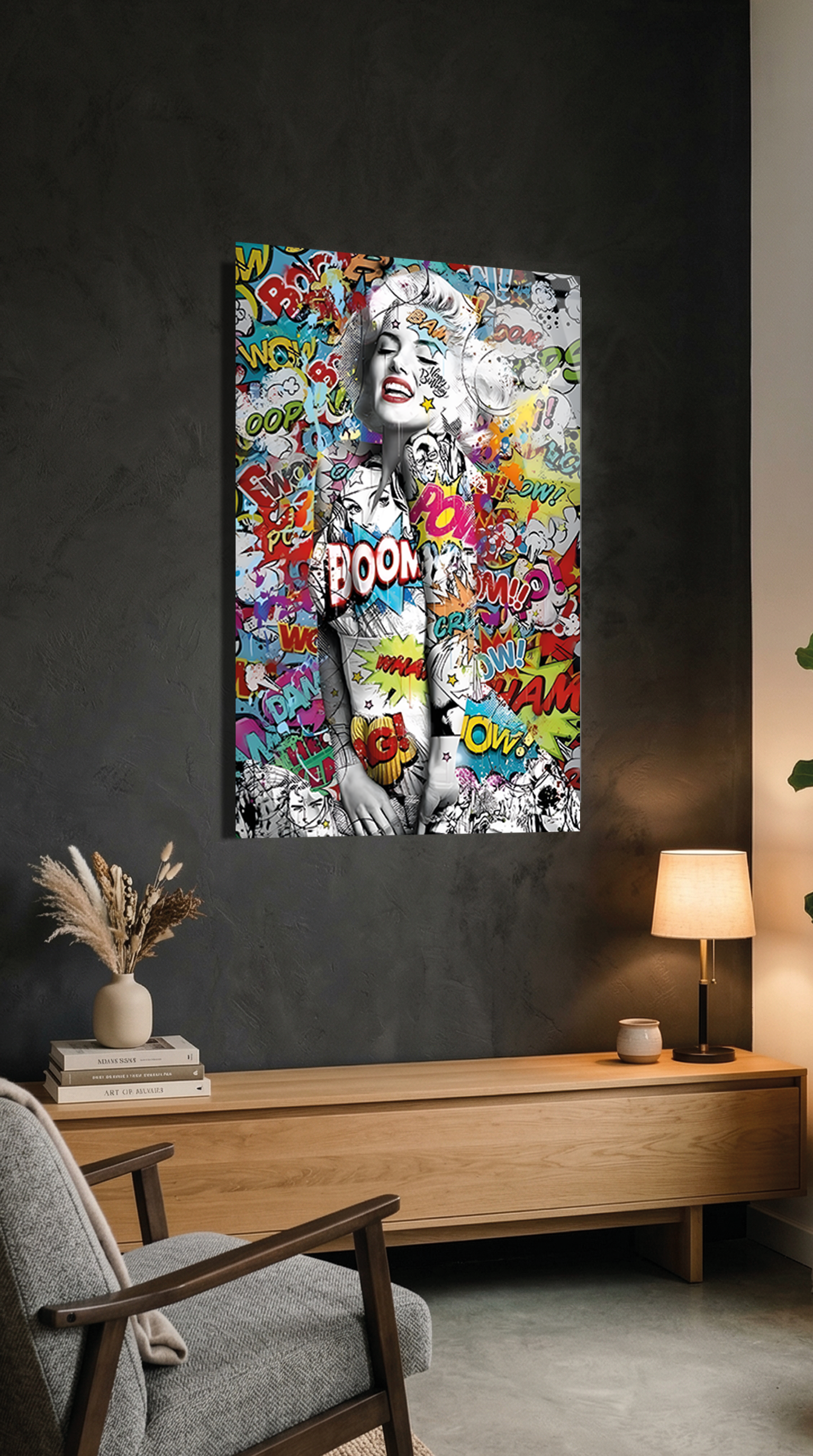 Marilyn Monroe Pop Art Comics Style Cam Tablo | Vitraum