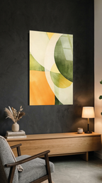 Minimalist Geometrik Soyut Şekiller Cam Tablo | Vitraum