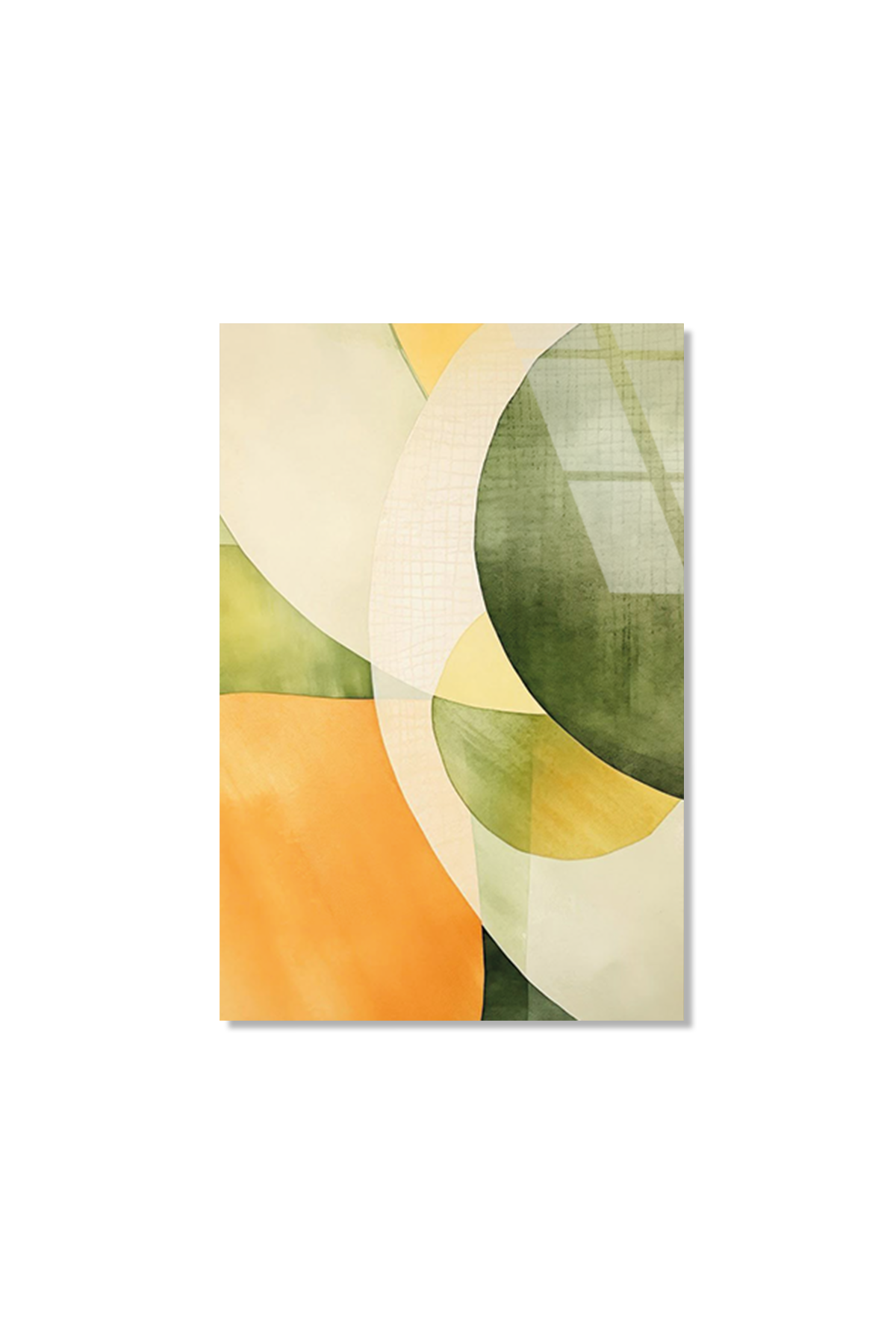 Minimalist Geometrik Soyut Şekiller Cam Tablo