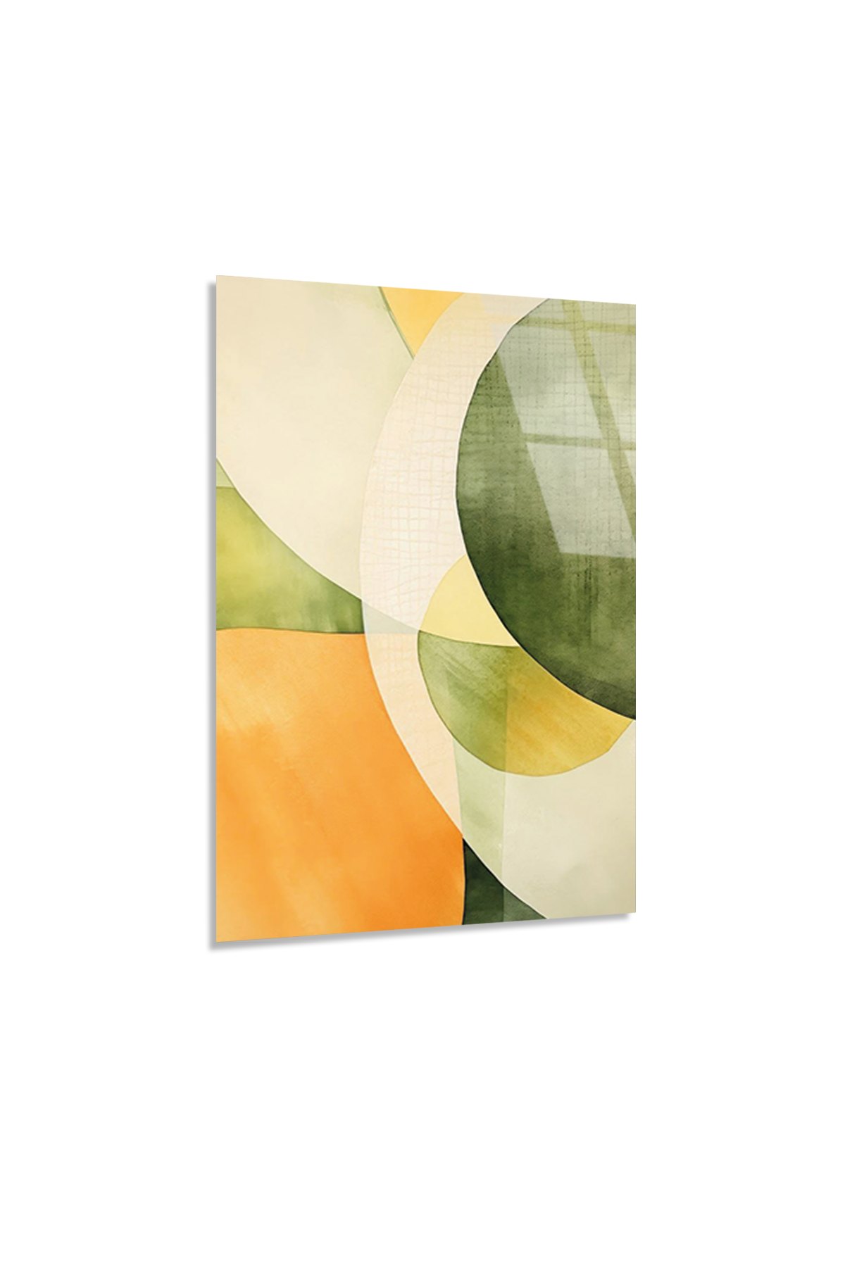 Minimalist Geometrik Soyut Şekiller Cam Tablo