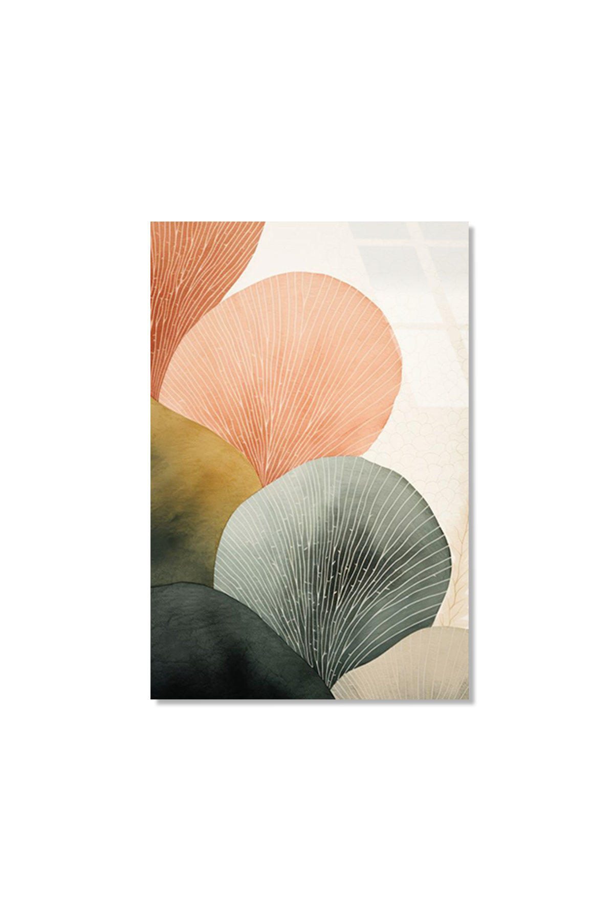 Modern Minimalist Soyut Şekiller Duvar Kağıdı Cam Tablo