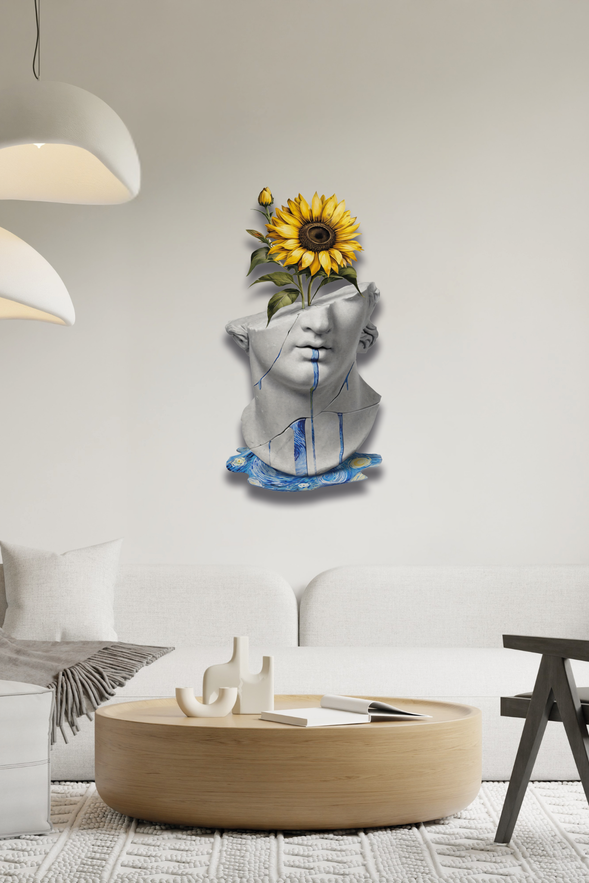 Modern Pop Art Antik Yunan Heykel Metal Tablo