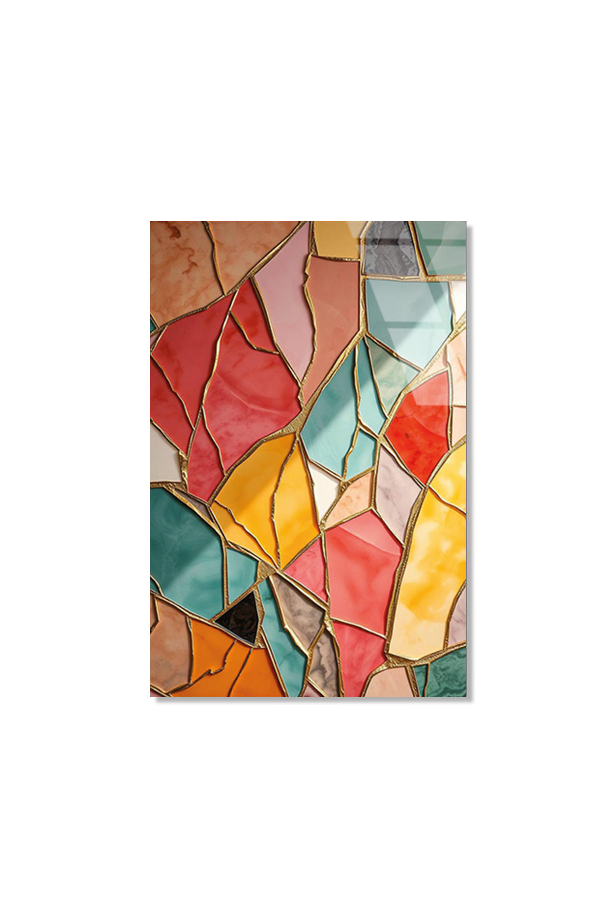 Modern Vitray Desenli Renkli Cam Tablo | Vitraum