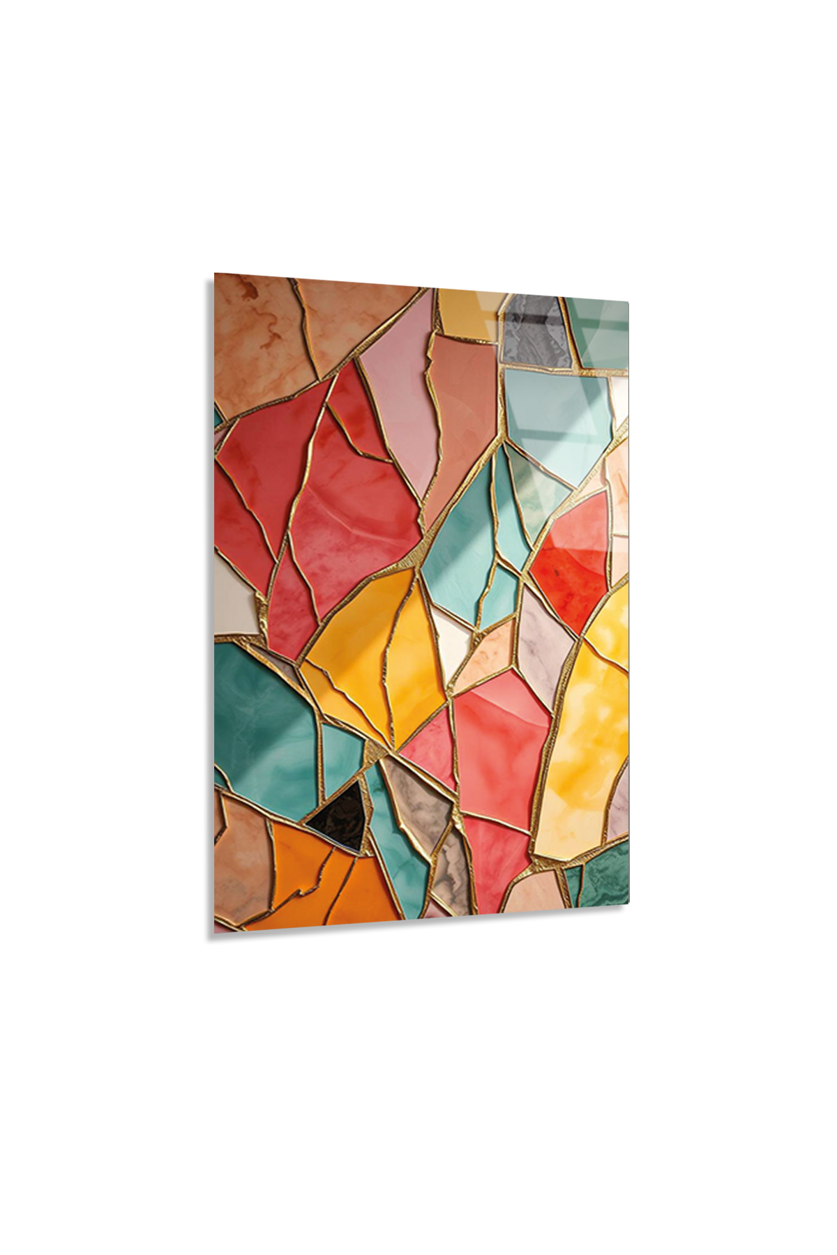 Modern Vitray Desenli Renkli Cam Tablo | Vitraum