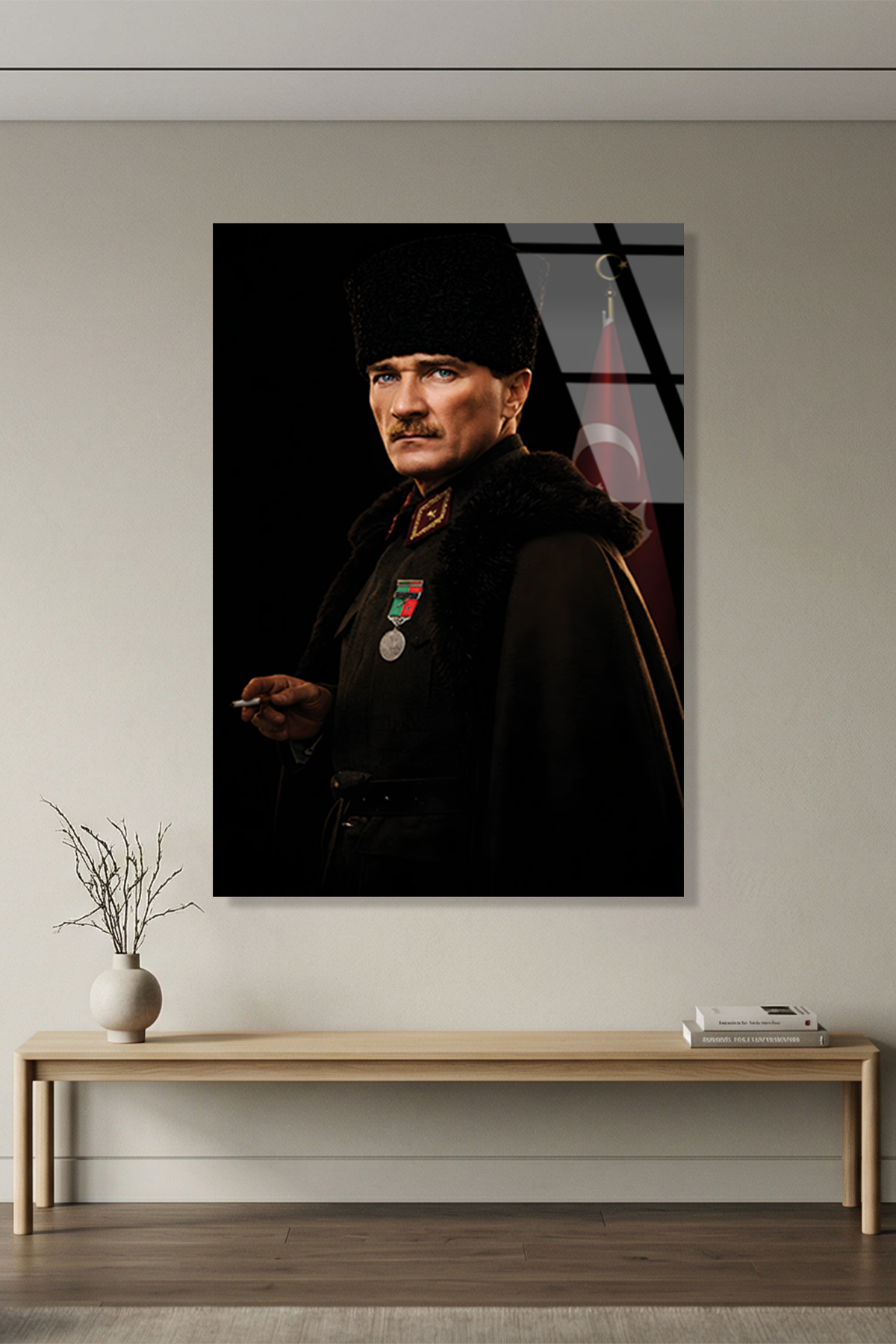 Mustafa Kemal Atatürk Portre Cam Tablo | Vitraum