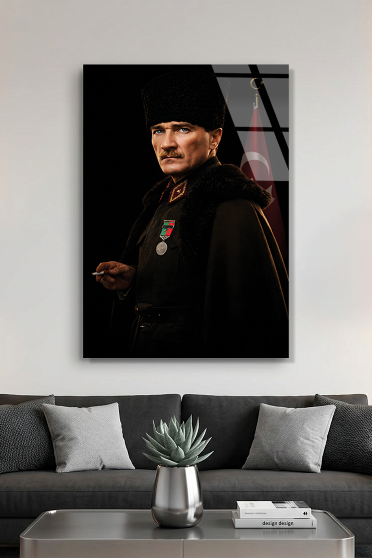 Mustafa Kemal Atatürk Portre Cam Tablo | Vitraum