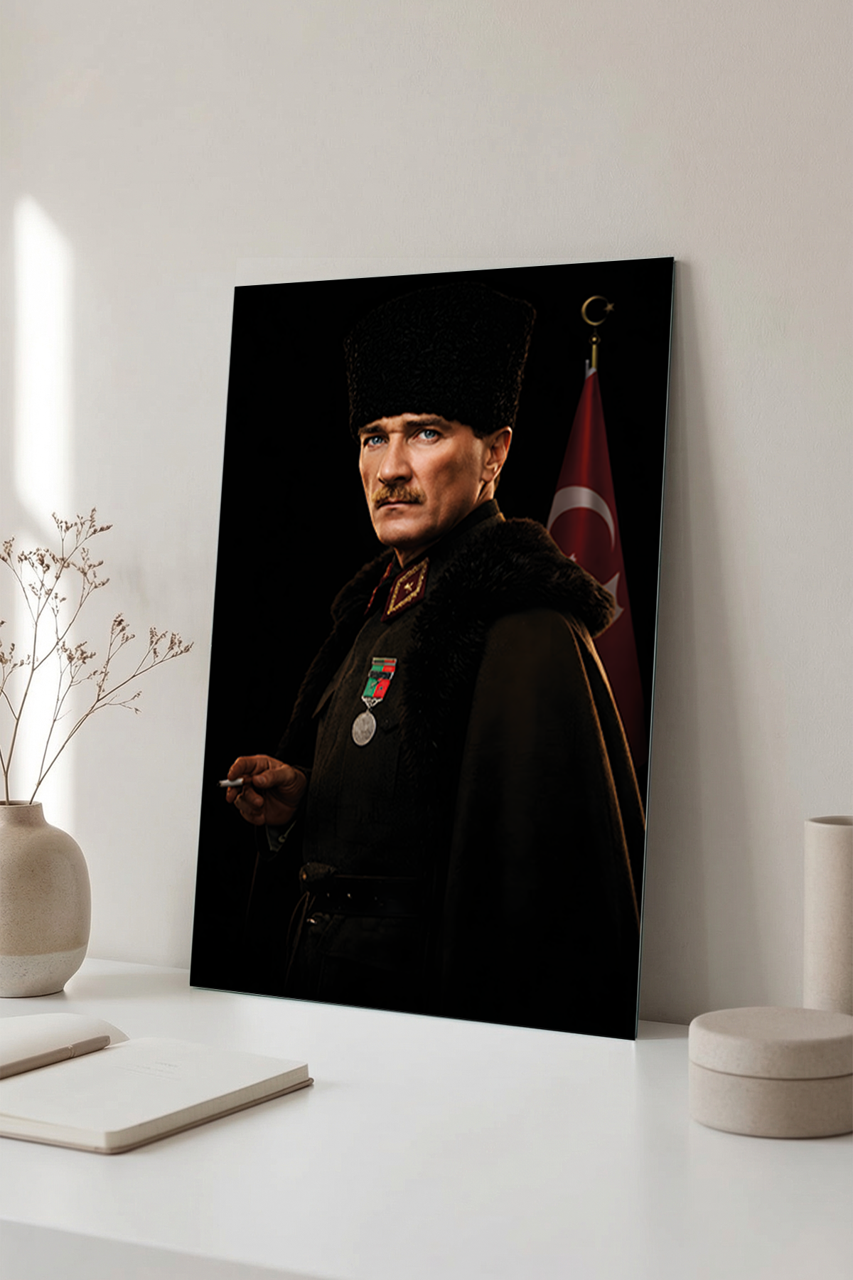 Mustafa Kemal Atatürk Portre Cam Tablo | Vitraum