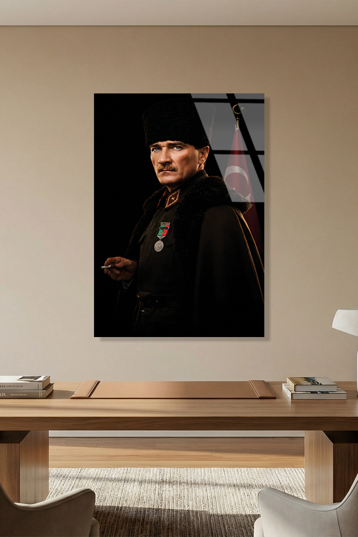 Mustafa Kemal Atatürk Portre Cam Tablo | Vitraum