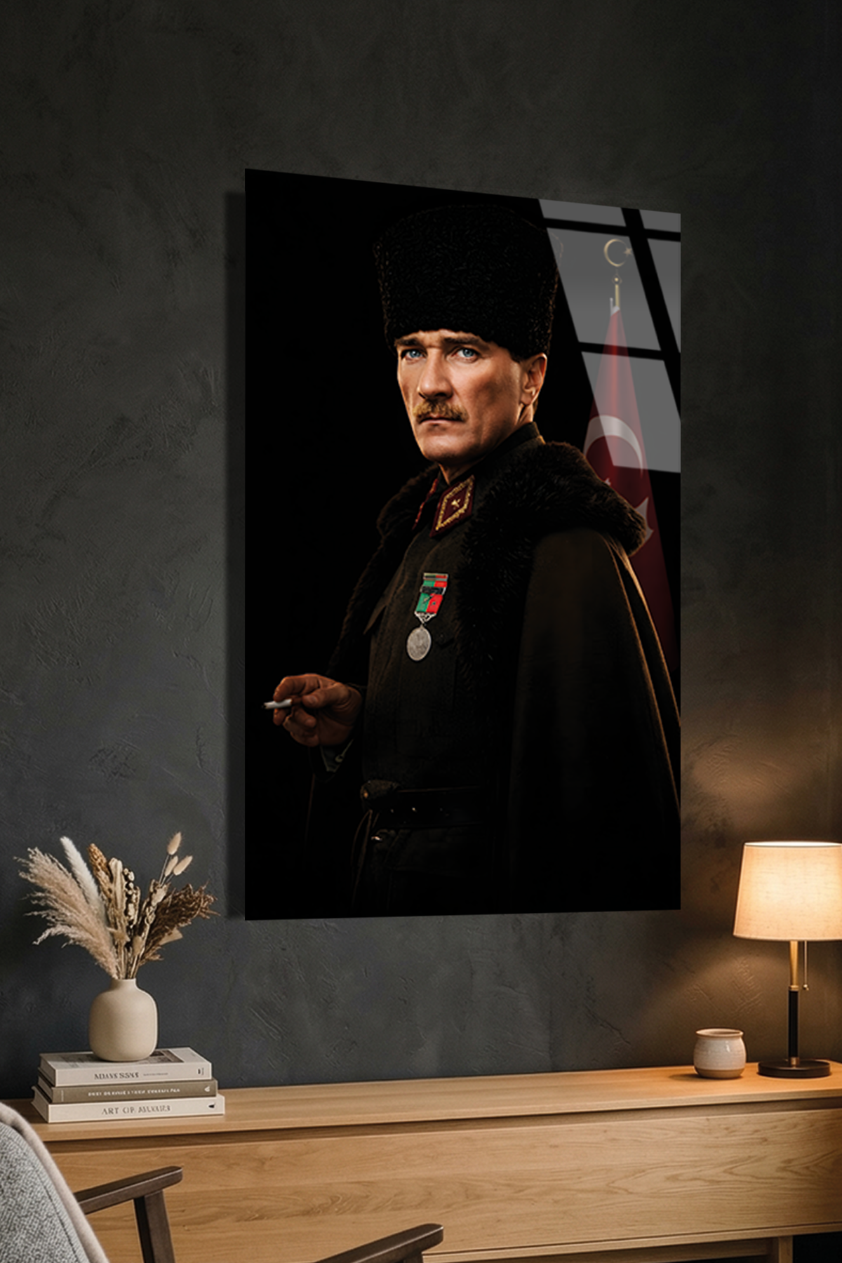 Mustafa Kemal Atatürk Portre Cam Tablo | Vitraum