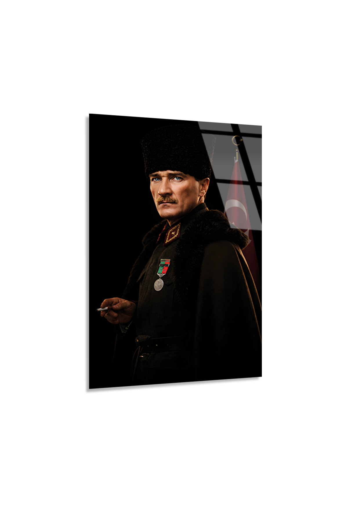 Mustafa Kemal Atatürk Portre Cam Tablo | Vitraum