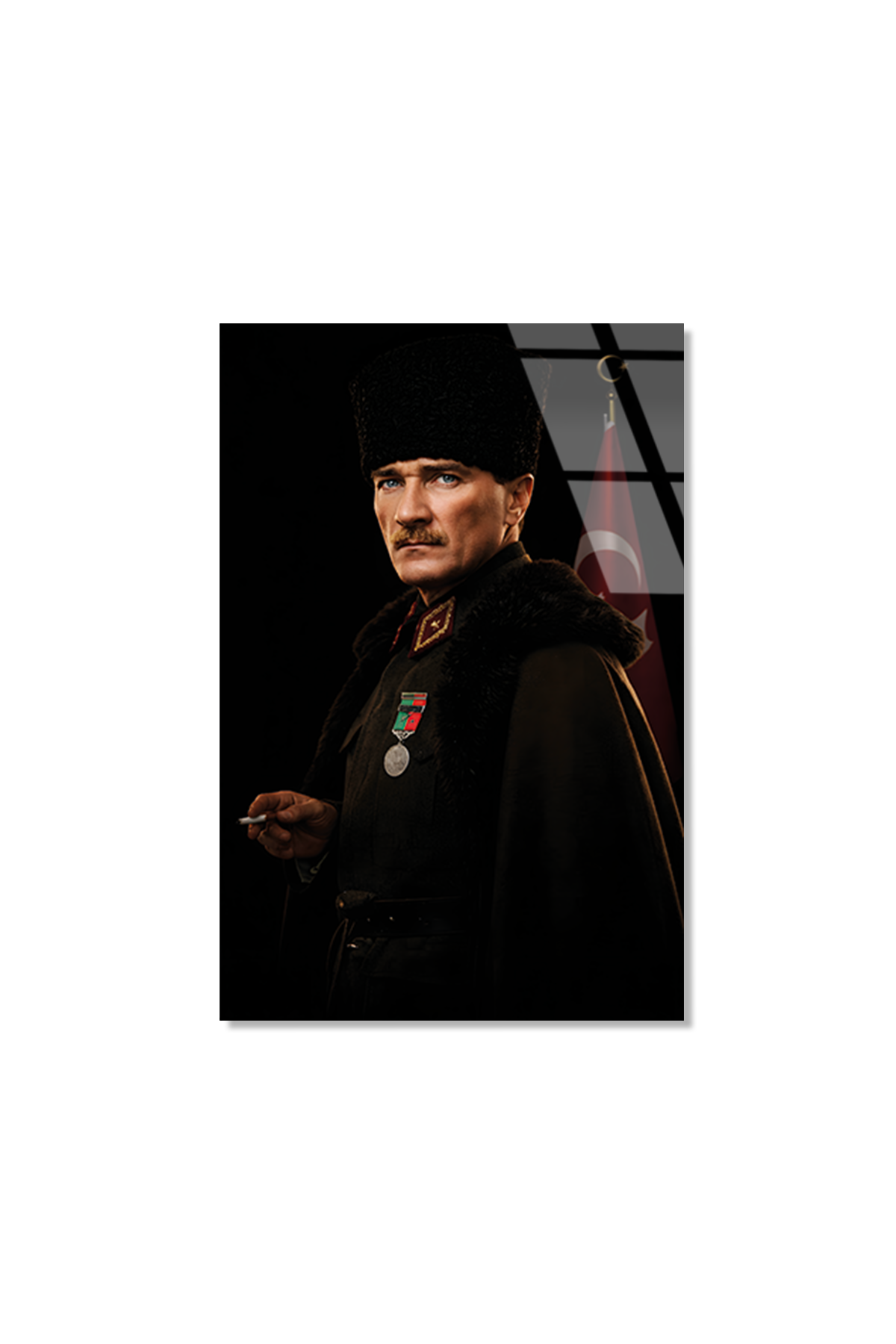 Mustafa Kemal Atatürk Portre Cam Tablo | Vitraum