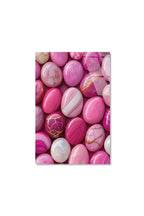 Pastel Pembe ve Mor Doğal Akik Taşı Dokulu Cam Tablo