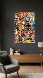 Pop Art Kolaj Cam Tablo | Vitraum