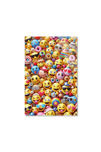 Rengarenk Emoji ve Surat İfadeleri Desenli Cam Tablo