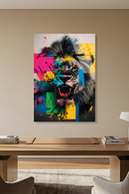 Renklerin Kralı Aslan Cam Tablo | Vitraum