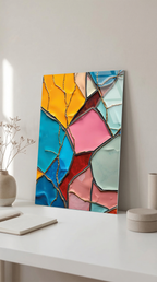 Renkli Cam Mozaik Vitray Soyut Sanat Cam Tablo | Vitraum