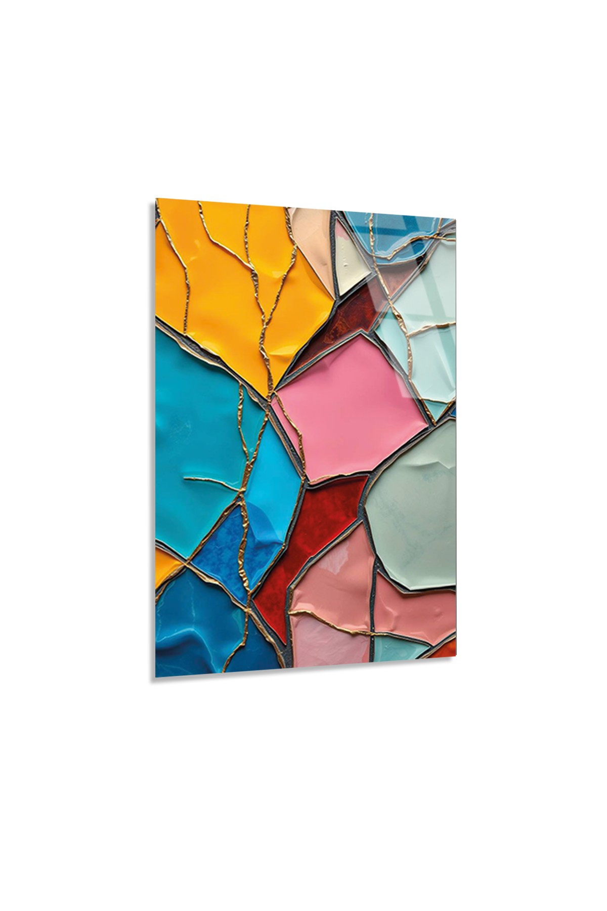 Renkli Cam Mozaik Vitray Soyut Sanat Cam Tablo | Vitraum