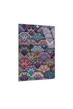 Renkli Geometrik Altıgen Mandala Deseni Cam Tablo | Vitraum