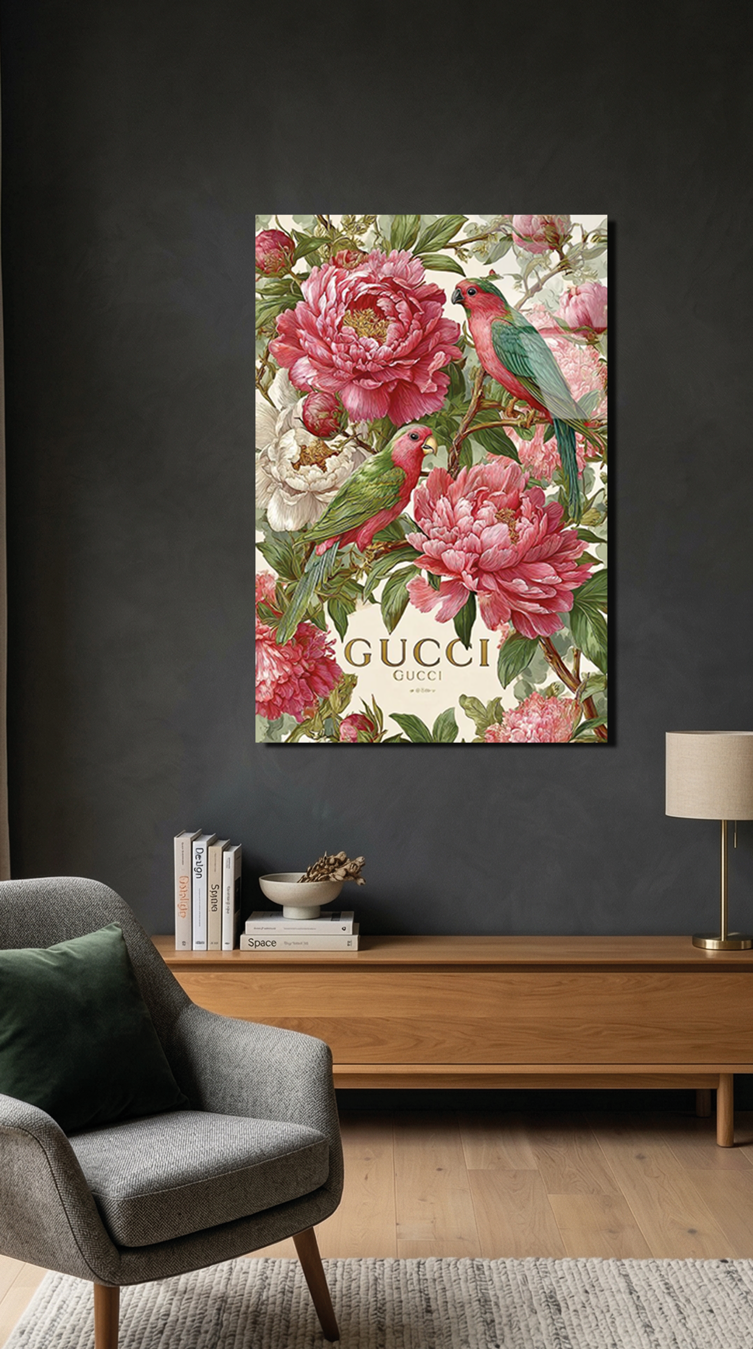 Romantik Pembe Gül Buketi Vintage Cam Tablo | Vitraum