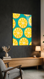Sarı Limon Dilimli Cam Tablo | Vitraum